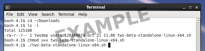 TWS Install for Linux Screen