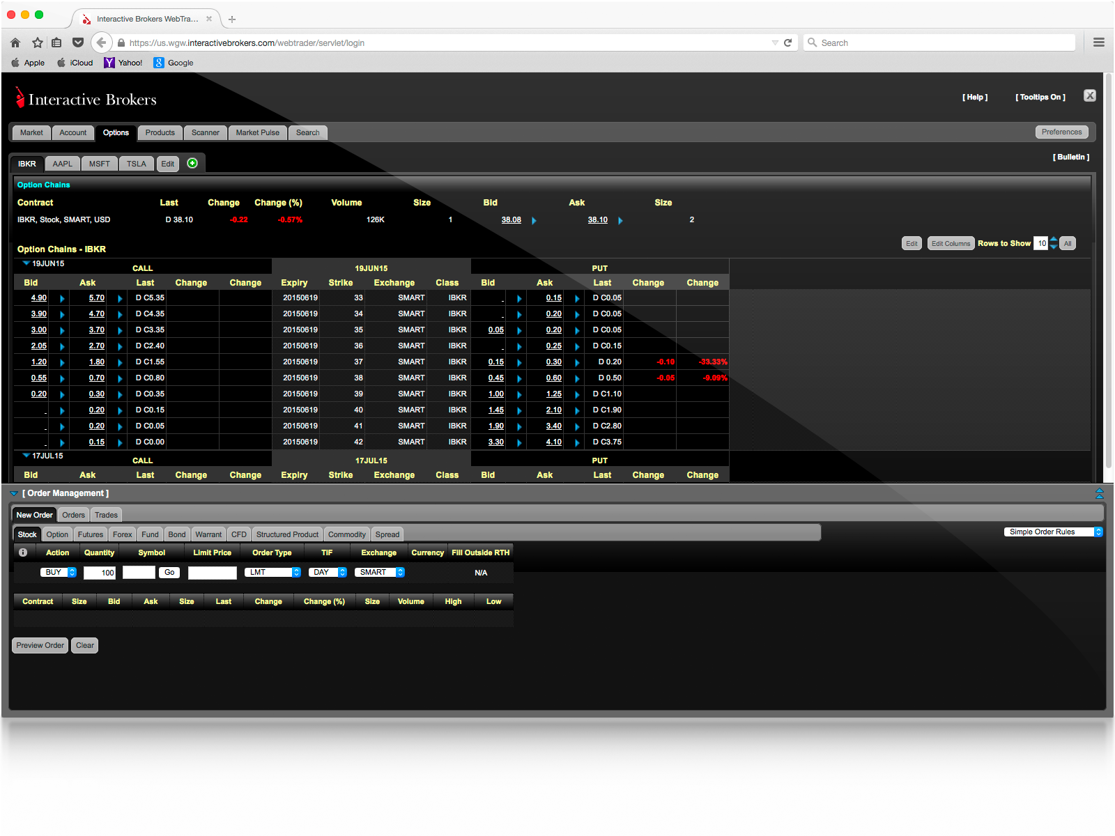 IB WebTrader Demo
