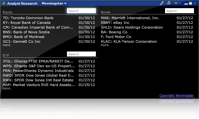 Analyst Research